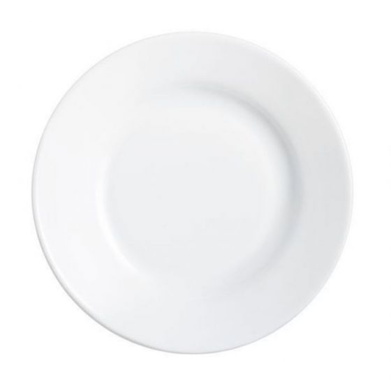 Plato hondo redondo blanco cristal de 22,50 cm de diámetro Restaurant Blanco (6 u.) - v2