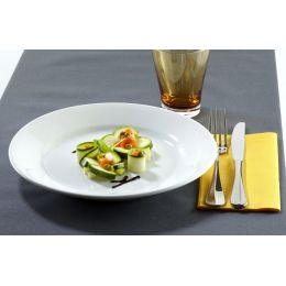 Plato llano redondo blanco porcelana de 24 cm de diámetro (12 u.) - v2