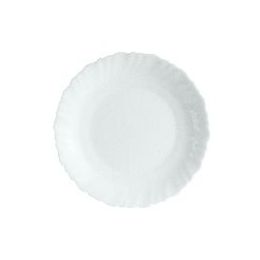 Plato llano redondo blanco cristal de 19 cm de diámetro Festón (6 u.)