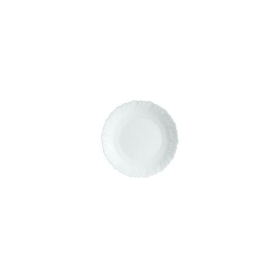 Plato llano redondo blanco cristal de 19 cm de diámetro Festón (6 u.)