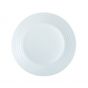 Plato llano redondo blanco cristal de 19 cm de diámetro Stairo (6 u.)