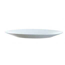 Plato llano redondo blanco cristal de 23,5 cm de diámetro Stairo (6 u.) - v2