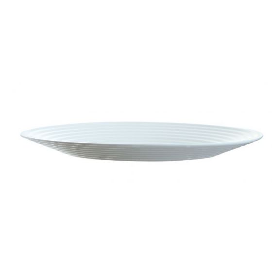 Plato llano redondo blanco cristal de 23,5 cm de diámetro Stairo (6 u.) - v2