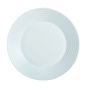 Plato llano redondo blanco cristal de 25 cm de diámetro Stairo (6 u.)