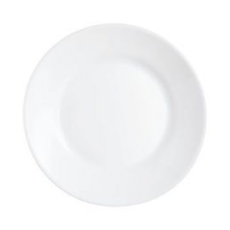 Plato llano redondo blanco cristal de 19 cm de diámetro Restaurant Blanco (6 u.)