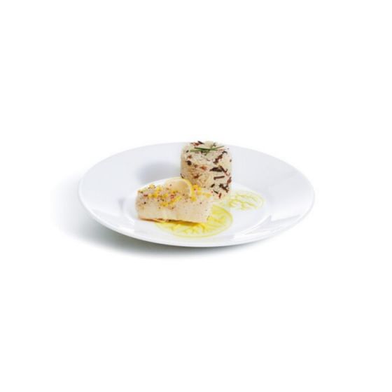 Plato llano redondo blanco cristal de 23,50 cm de diámetro Restaurant Blanco (6 u.) - v2
