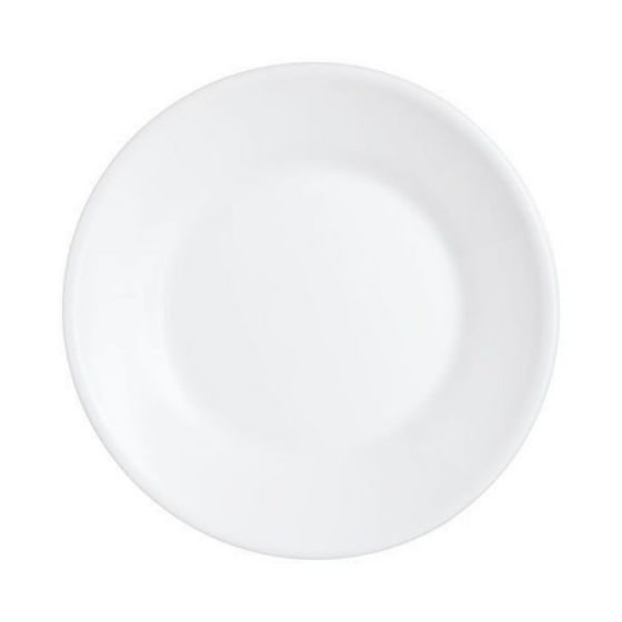 Plato llano redondo blanco cristal de 23,50 cm de diámetro Restaurant Blanco (6 u.)