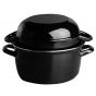 Olla para mejillones negra de hierro acero fundido de 18 cm de diámetro 2,60 l (6 u.)