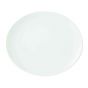 Plato para bistec ovalado de porcelana blanca 25,50 x 30 cm (6 u.)