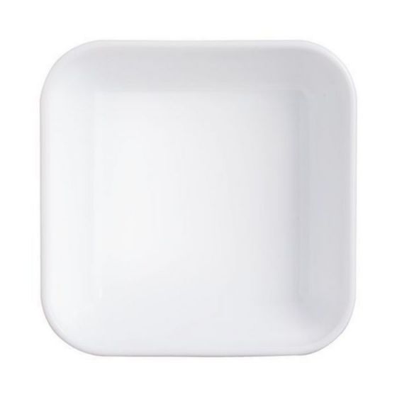 Fuente cuadrada blanca cristal de 11 cm Restaurant Blanca (6 u.)