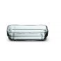 Fuente rectangular cristal transparente 14 cm Apilable (3 u.)