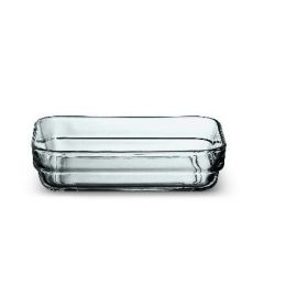 Fuente rectangular cristal transparente 14 cm Apilable (3 u.)