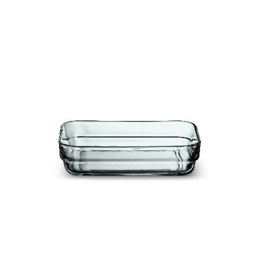 Fuente rectangular cristal transparente 14 cm Apilable (3 u.)