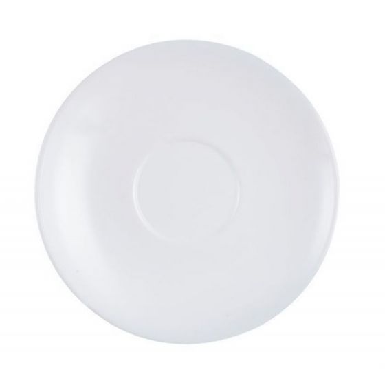 Platillo para taza de desayuno redondo blanco cristal de 15,30 cm de diámetro Restaurant Blanco (6 u.)