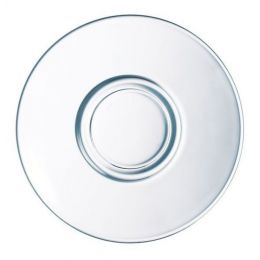 Platillo expreso redondo cristal transparente de 12 cm de diámetro Aroma (6 u.) - v2