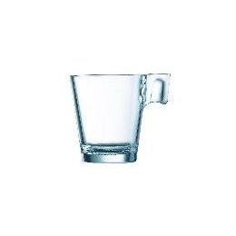 Taza de café redonda transparente de cristal de 8 cl y 7,60 cm de diámetro Aroma (12 u.)