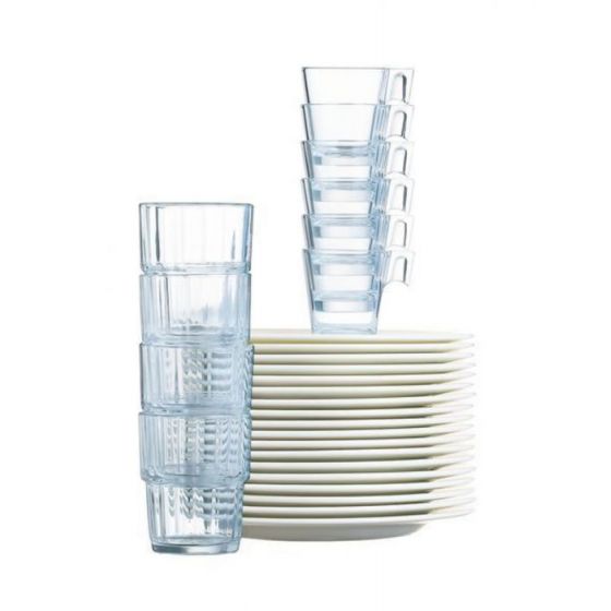 Taza de café redonda transparente de cristal de 8 cl y 7,60 cm de diámetro Aroma (12 u.) - v2
