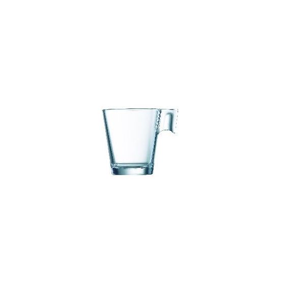Taza de té redonda transparente de cristal de 22 cl y 10 cm de diámetro Aroma (12 u.)