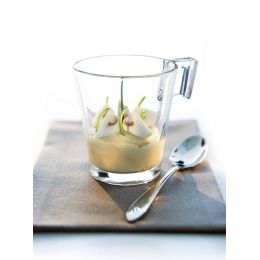 Taza de té redonda transparente de cristal de 22 cl y 10 cm de diámetro Aroma (12 u.) - v2