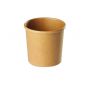 Tarrina redonda marrón de 9 cm de diámetro 360 ml (25 unidades)