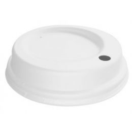 Tapa redonda blanca de bagazo de 9 cm de diámetro (50 unidades)