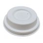 Tapa redonda blanca de bagazo de 6,30 cm de diámetro (50 unidades)