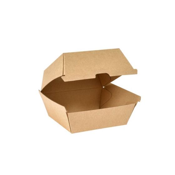 Caja para hamburguesa marrón 14 x 14 cm Duni (55 unidades)