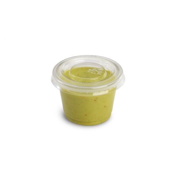 Tarrina para salsa desechable transparente de 4,40 cm de diámetro 3 cl (100 unidades)