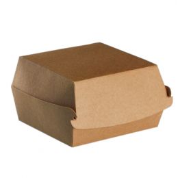 Caja para hamburguesa marrón 12 x 13 cm (100 unidades)
