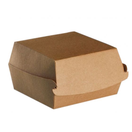 Caja para hamburguesa marrón 12 x 13 cm (100 unidades)