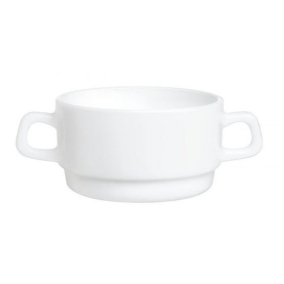Bol redondo blanco de cristal de 32 cl y 10 cm de diámetro Restaurant Blanco (6 u.)