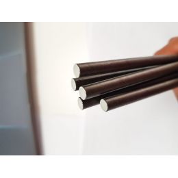 Pajita negra de papel diámetro 6 cm 19,50 cm (25 unidades) - v2