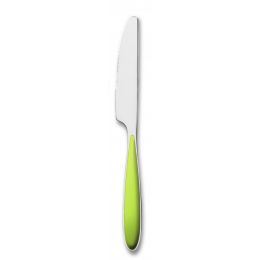 Cuchillos de mesa dentados de acero inoxidable verde anís 22 cm (12 u.)