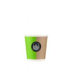 Vaso verde cartón 10 cl Hot Cup (80 unidades)