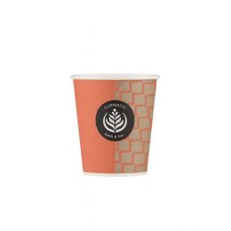 Vaso cartón naranja 18 cl Hot Cup (100 unidades)