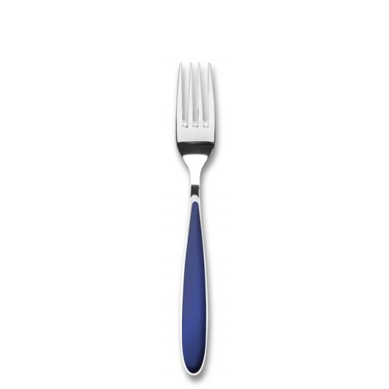 Tenedor de mesa de acero inoxidable azul marino 20 cm (12 u.)