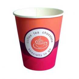 Vaso cartón naranja 15 cl Hot Cup (100 unidades)