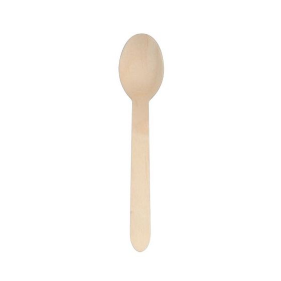 Cuchara desechable beige 16 cm (50 unidades)