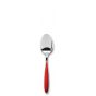 Cuchara de café de acero inoxidable 14 cm roja (12 u.)