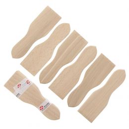 Espátula para raclette marrón (6 unidades)