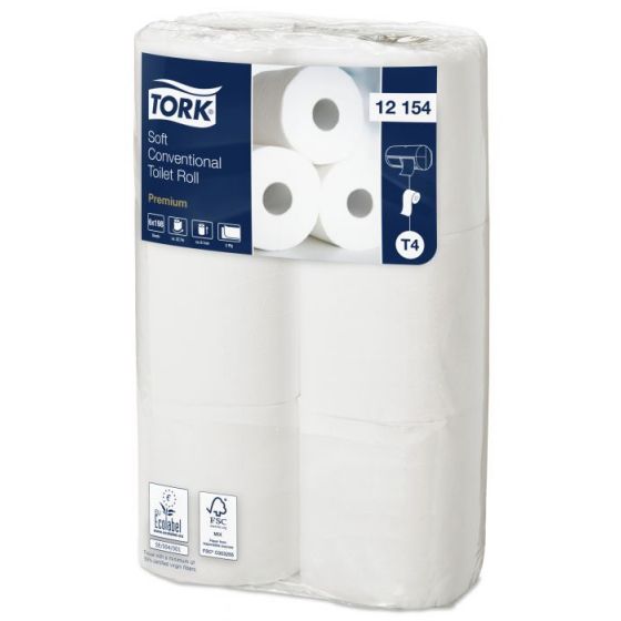 Rollo papel higiénico blanco 9,10 x 22,77 cm Tork T4 (x 96 u.)