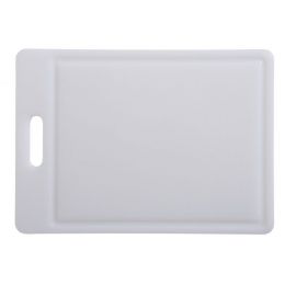 Tabla de cortar de polietileno de alta densidad blanca 25 x 35 cm Con canal No rev