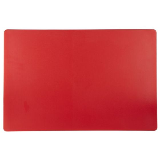 Tabla de cortar de polietileno de alta densidad roja 40 x 60 cm pastelería Sin canal - v2