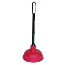 Desatascador manual plástico rojo