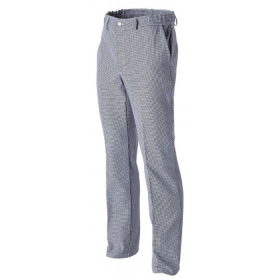 Pantalón cocina hombre azul blanco pata de gallo talla 40 Premium