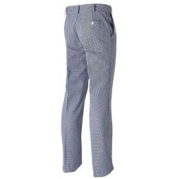 Pantalón cocina hombre azul blanco pata de gallo talla 40 Premium - v2