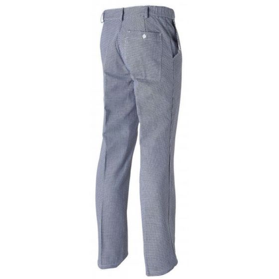 Pantalón cocina hombre azul blanco pata de gallo talla 42 Premium - v2