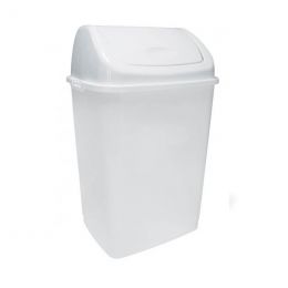 Cubo de basura de 18 l basculante blanco
