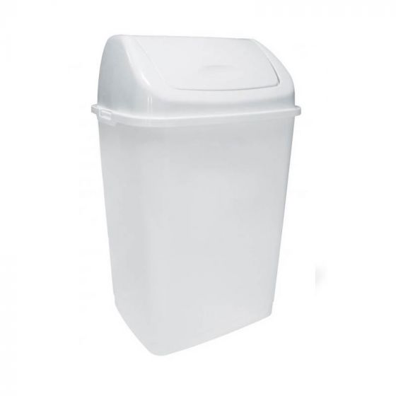 Cubo de basura de 18 l basculante blanco