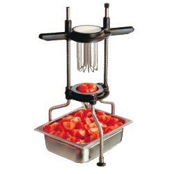 Cortador de tomates de acero inoxidable de 6 secciones